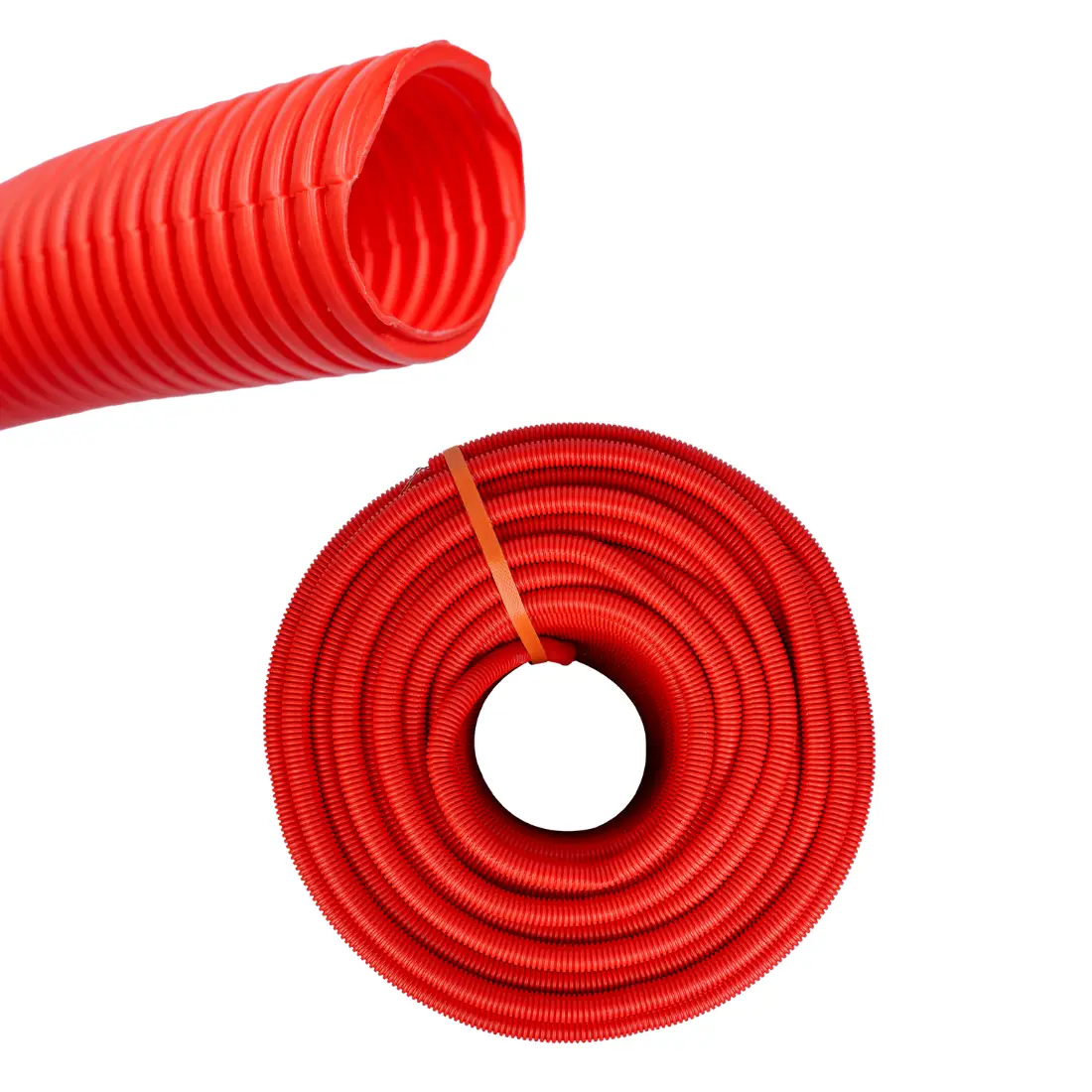 Tub copex flexibil, diametru 32 mm, 50 m, ignifug, portocaliu, polietilena - COBI SMART® - imagine 2