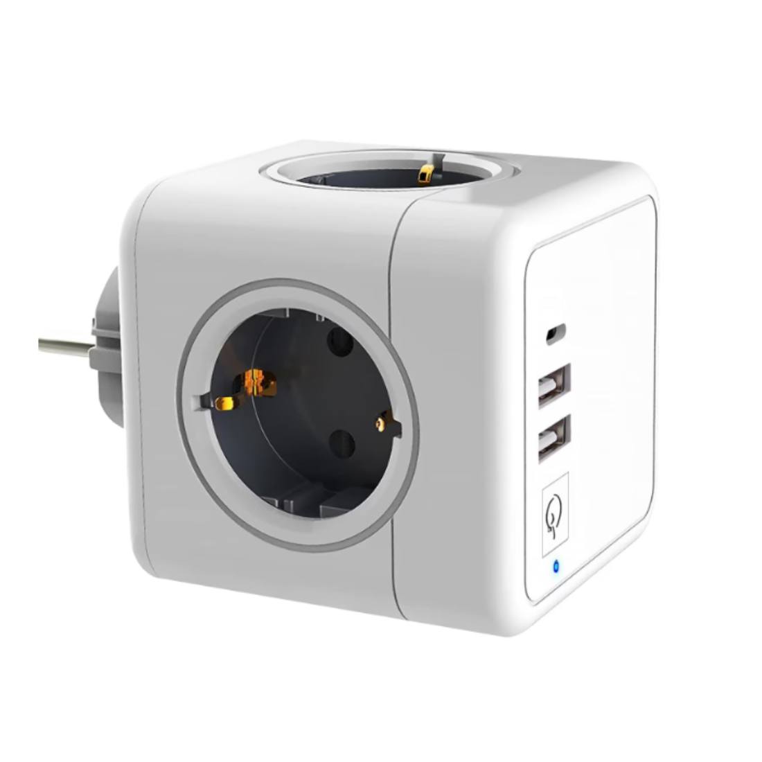 Priza cub 4 prize UE, 2x USB-A + 1x USB-C, 5V/3.1A, 220-250V, 16A, material PC ignifug - COBI SMART® - imagine 5