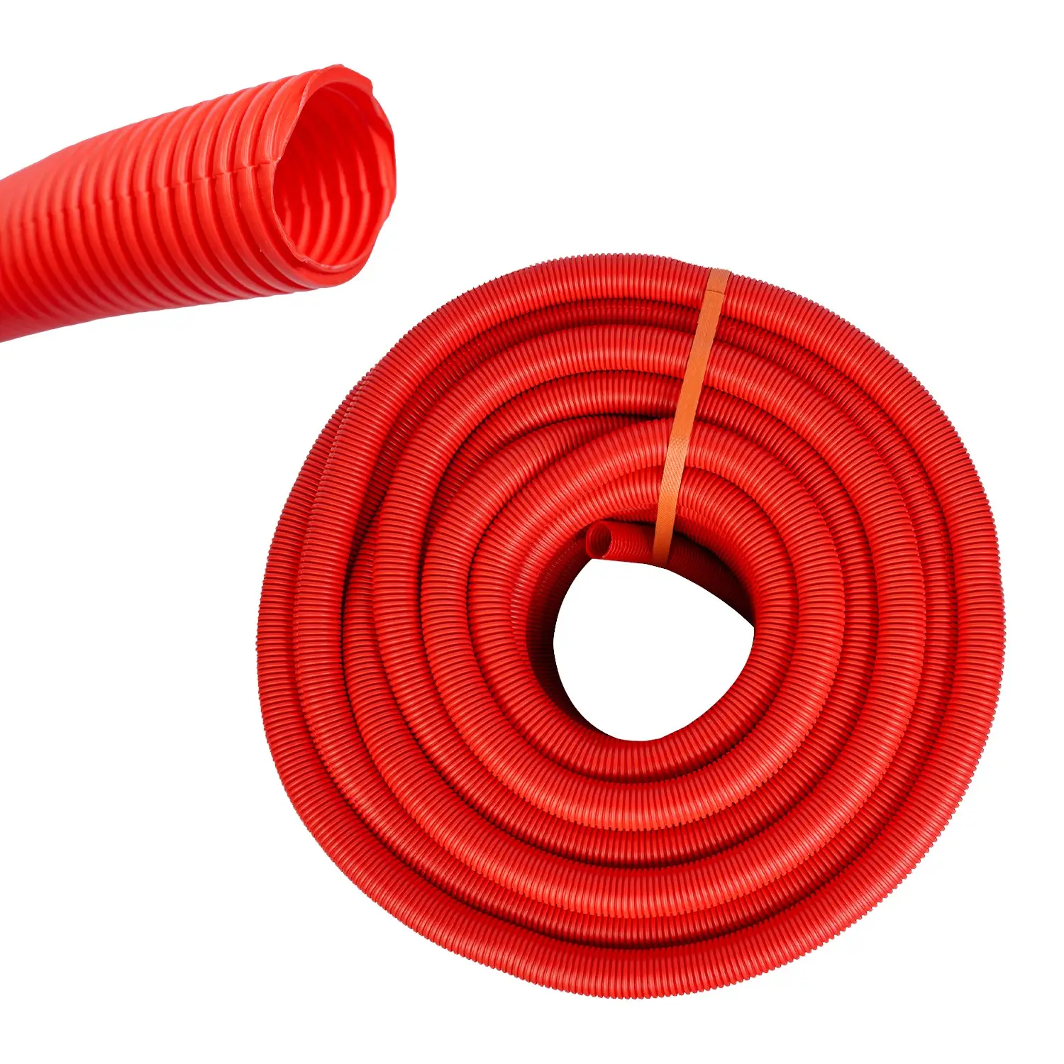 Tub copex flexibil, diametru 32 mm, 50 m, ignifug, portocaliu, polietilena - COBI SMART® - imagine 4