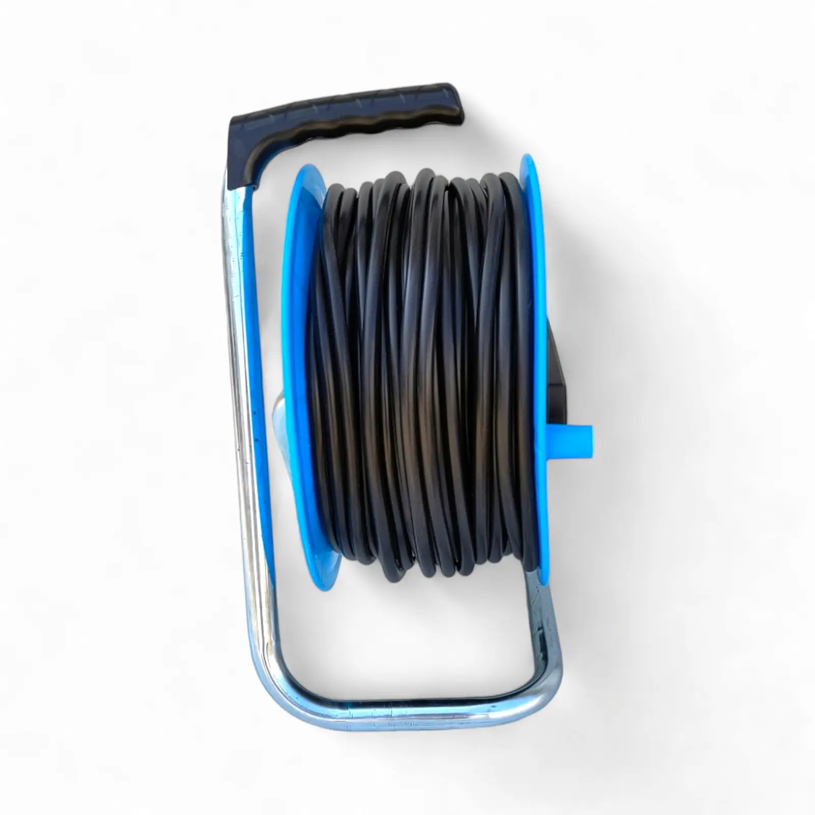 Prelungitor rola cu tambur 3x2.5 mm², 50 m, 4 prize, protectie la suprasarcina, maner transport ergonomic, albastru - COBI SMART® - imagine 4