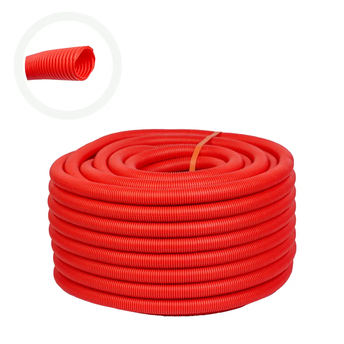 Tub copex flexibil, diametru 32 mm, 50 m, ignifug, portocaliu, polietilena - COBI SMART®
