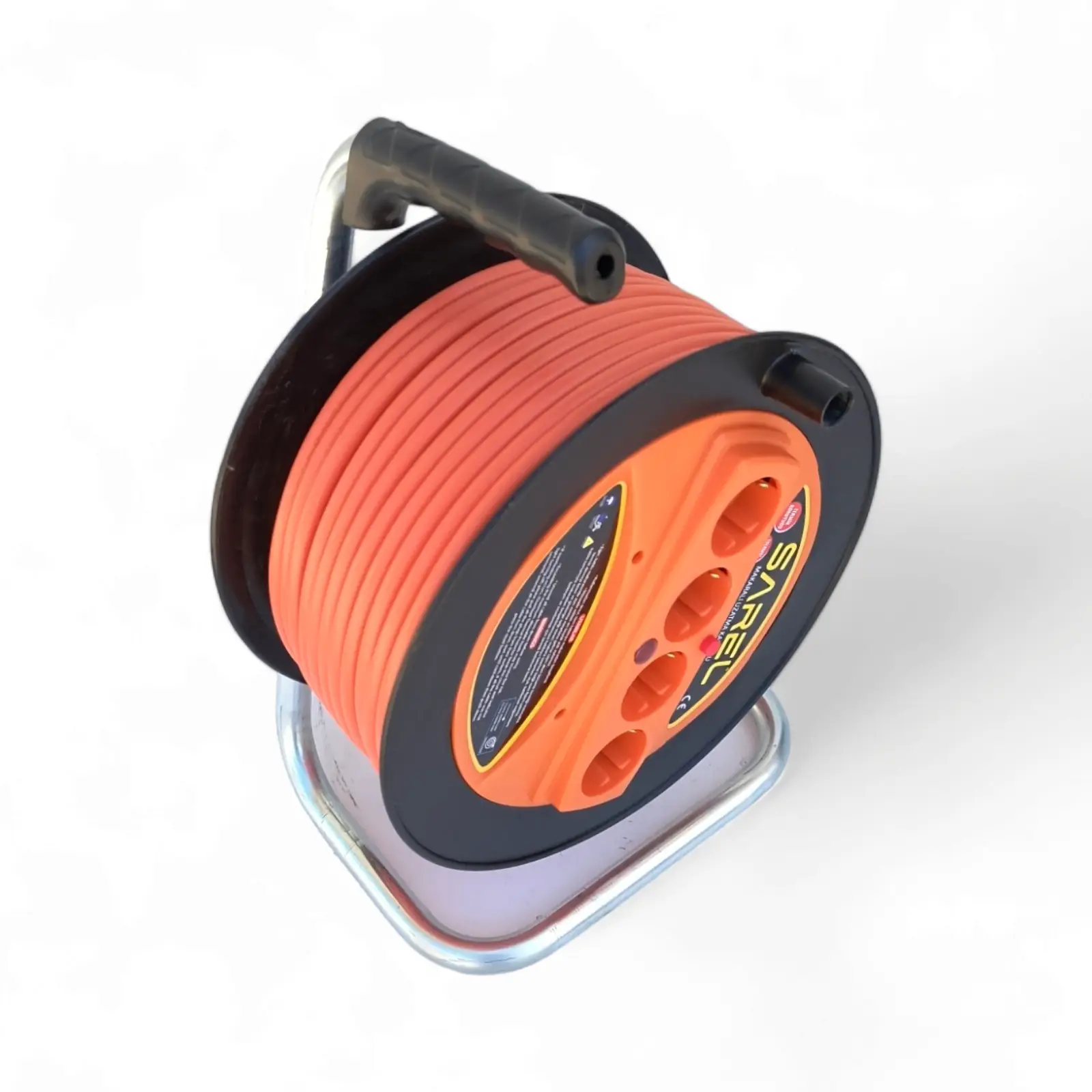 Prelungitor rola cu tambur 3x2.5 mm², 30 m, 4 prize, protectie la suprasarcina, maner transport ergonomic - COBI SMART® - imagine 12