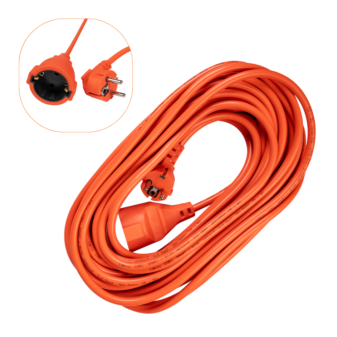 Cablu prelungitor cu stecher 3x2.5 mm², 15 m - COBI SMART®