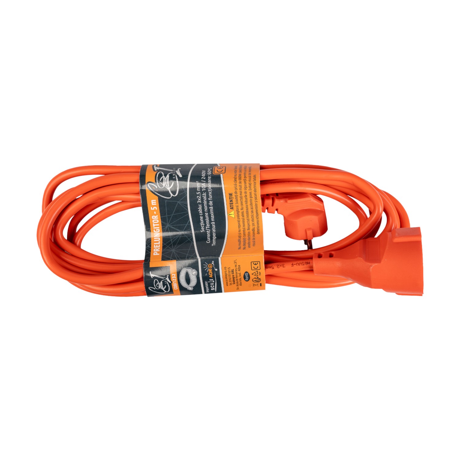 Cablu prelungitor cu stecher 3x2.5 mm², 5 m - COBI SMART® - imagine 4