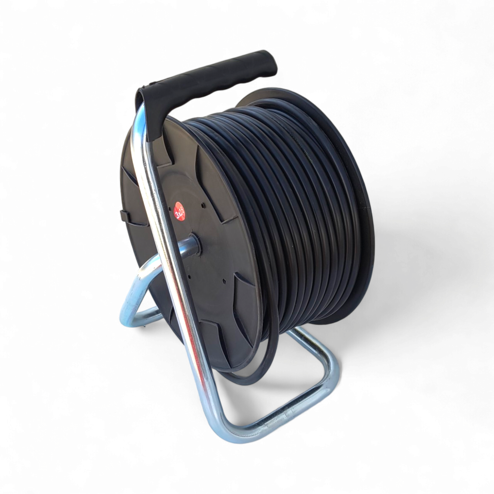 Prelungitor rola cu tambur 3x2.5 mm², 50 m, 4 prize, protectie la suprasarcina, maner transport ergonomic, gablen - COBI SMART® - imagine 5