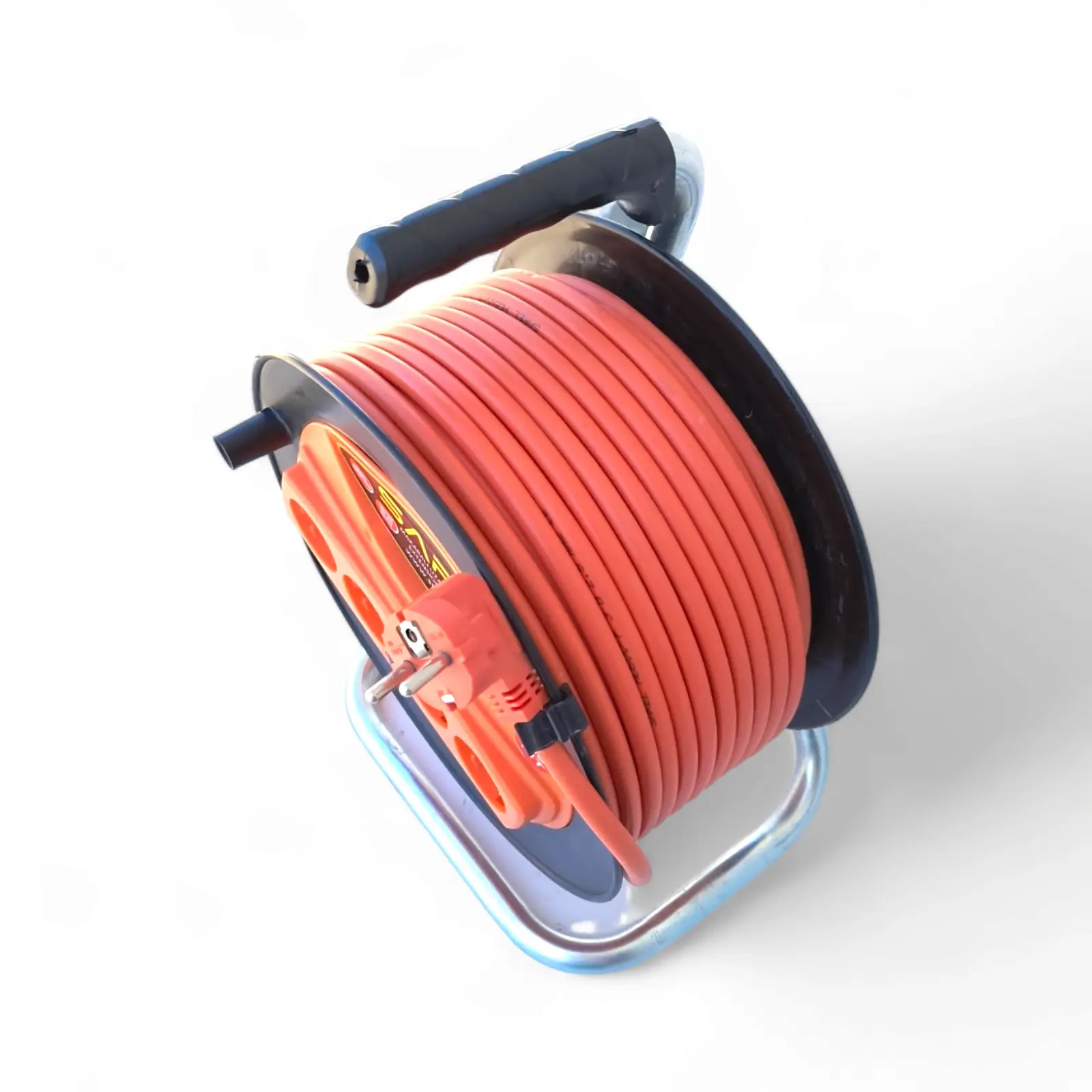 Prelungitor rola cu tambur 3x2.5 mm², 30 m, 4 prize, protectie la suprasarcina, maner transport ergonomic - COBI SMART® - imagine 4