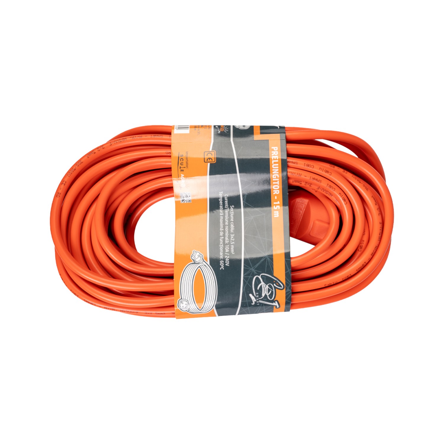 Cablu prelungitor cu stecher 3x2.5 mm², 15 m - COBI SMART® - imagine 3